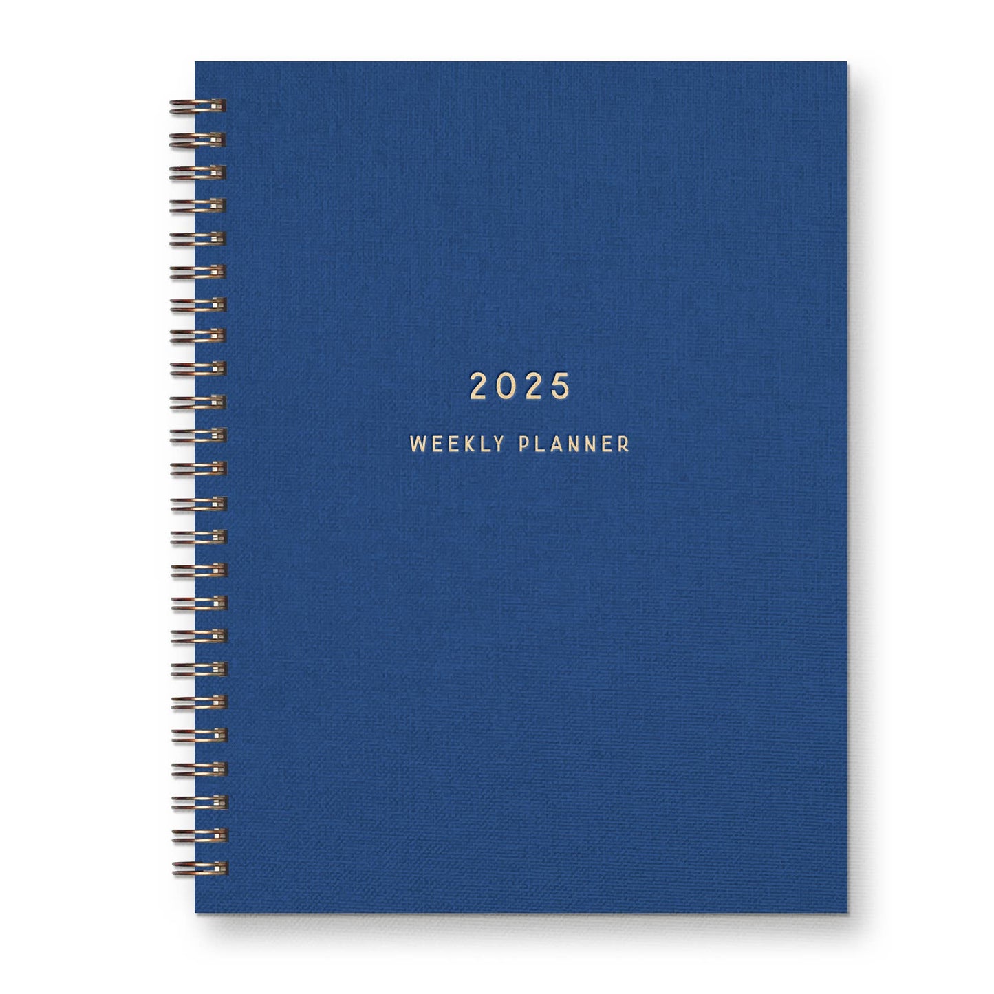 AGENDA HEBDOMADAIRE DATÉ 2025 - Housse en lin saphir