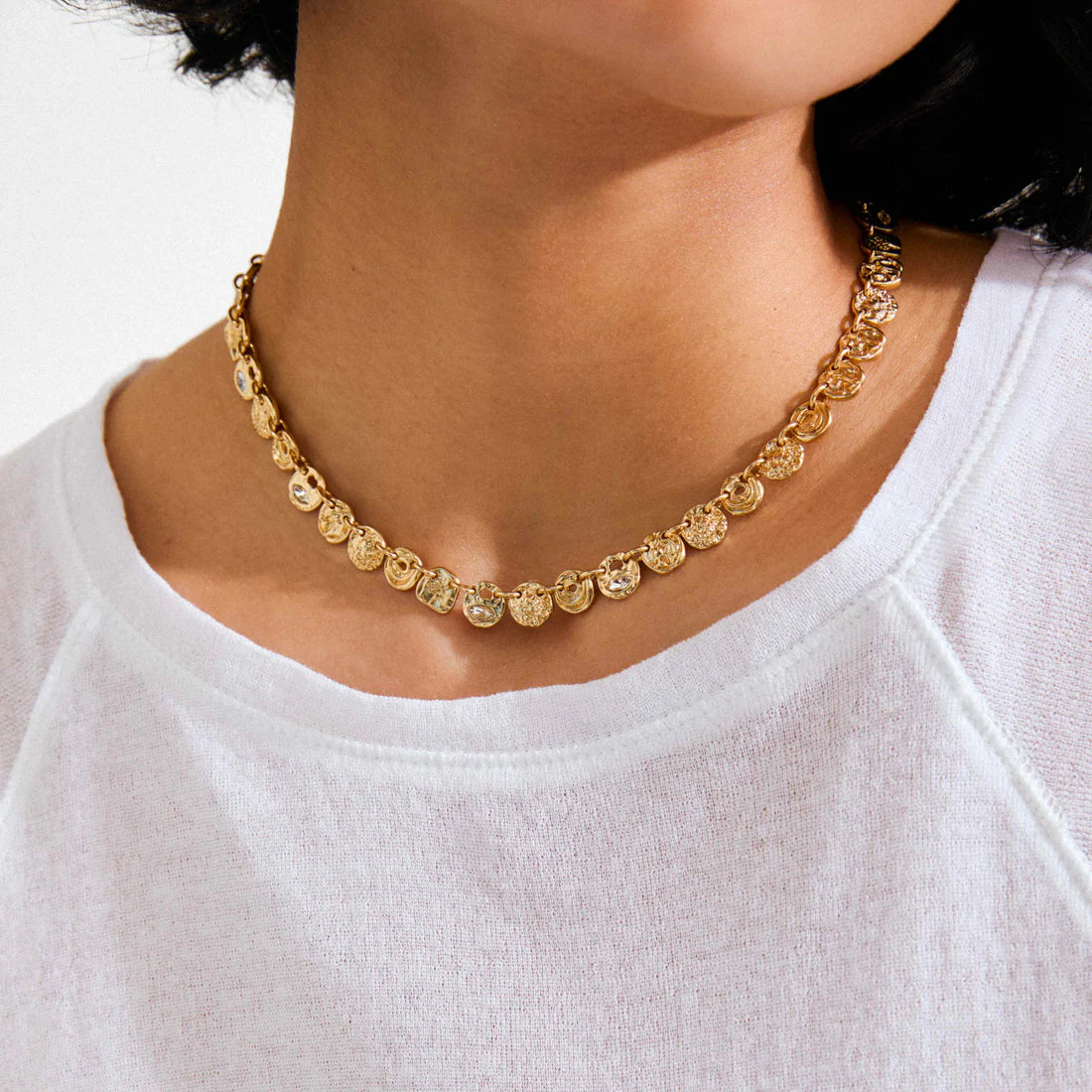 FIRE COLLIER PIÈCES & CRISTAUX RECYCLÉ