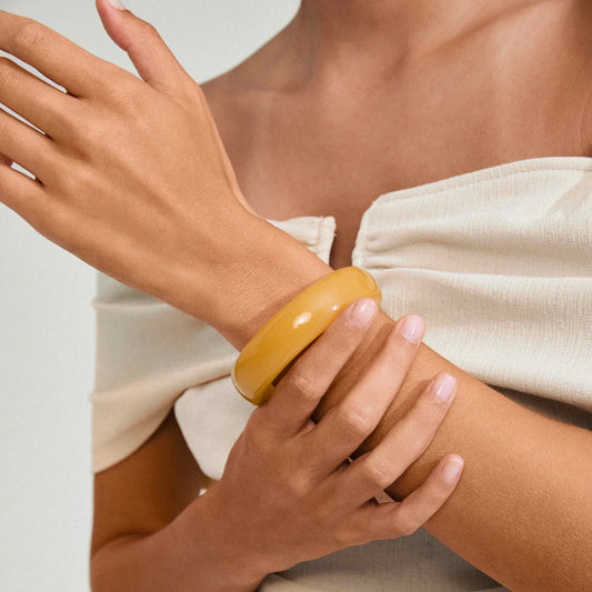 AASE BRACELET ÉPAIS JAUNE