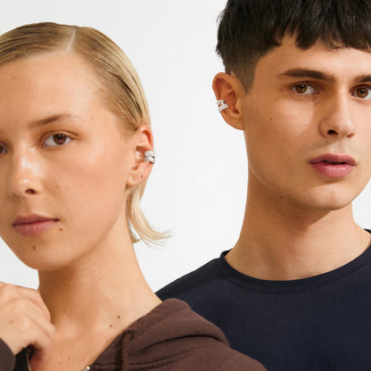 HUDSYN BAGUES D'OREILLES CRISTAUX 2-EN-1 RECYCLÉE