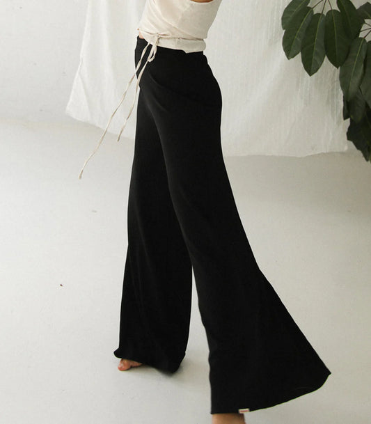 PANTALON AMPLE TEXTURÉ | FLOWY - NOIR