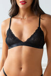 SOUTIEN-GORGE TRIANGLE DENTELLE NOIRE